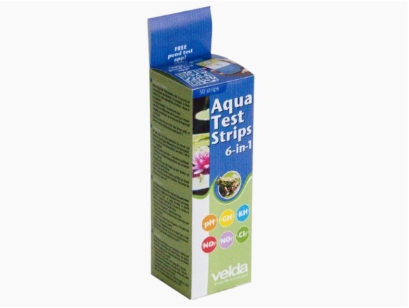 Afbeelding Velda Aqua test strip 6 in 1 door A2koi.nl