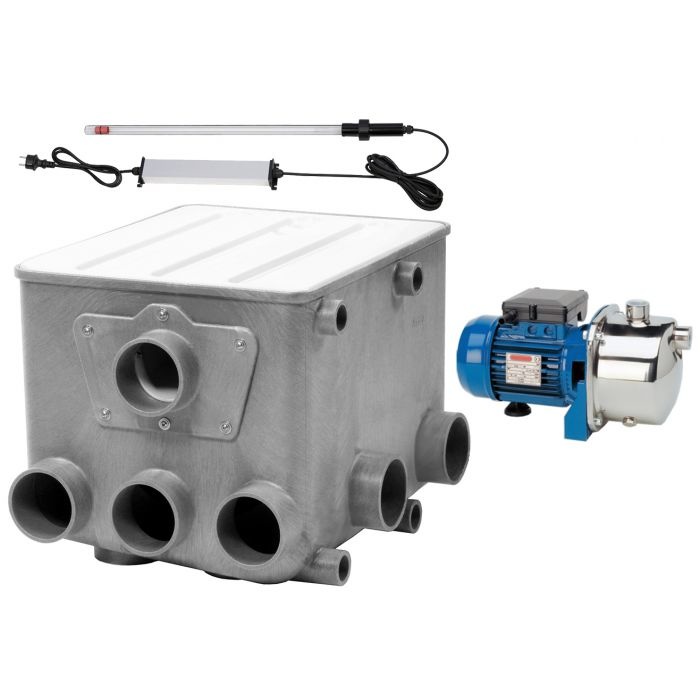 Afbeelding Aquaforte AquaForte Trommelfilter AFT + Spoelpomp + UV-C door A2koi.nl