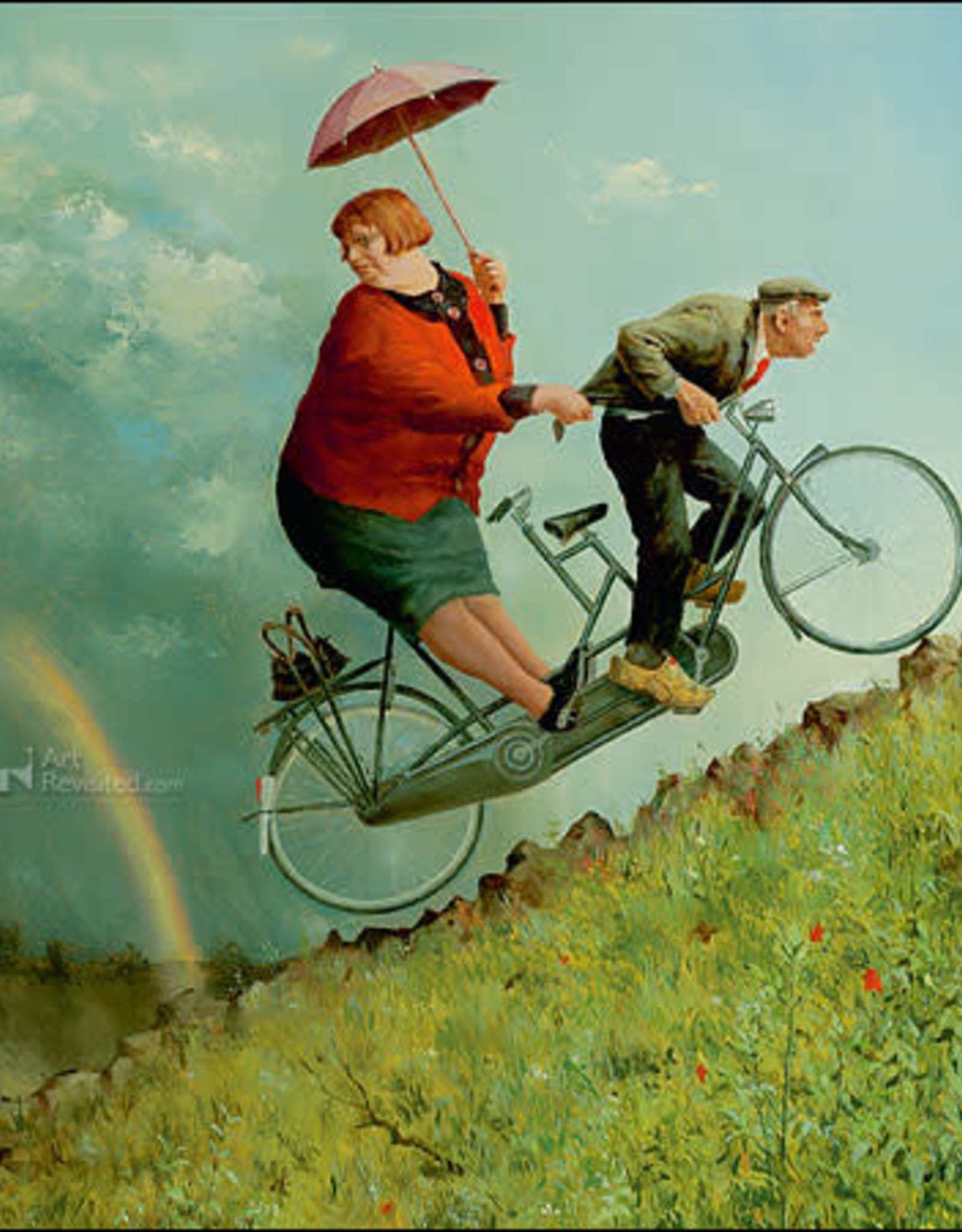 Weerstandem / tandem - Wenskaart Marius van Dokkum