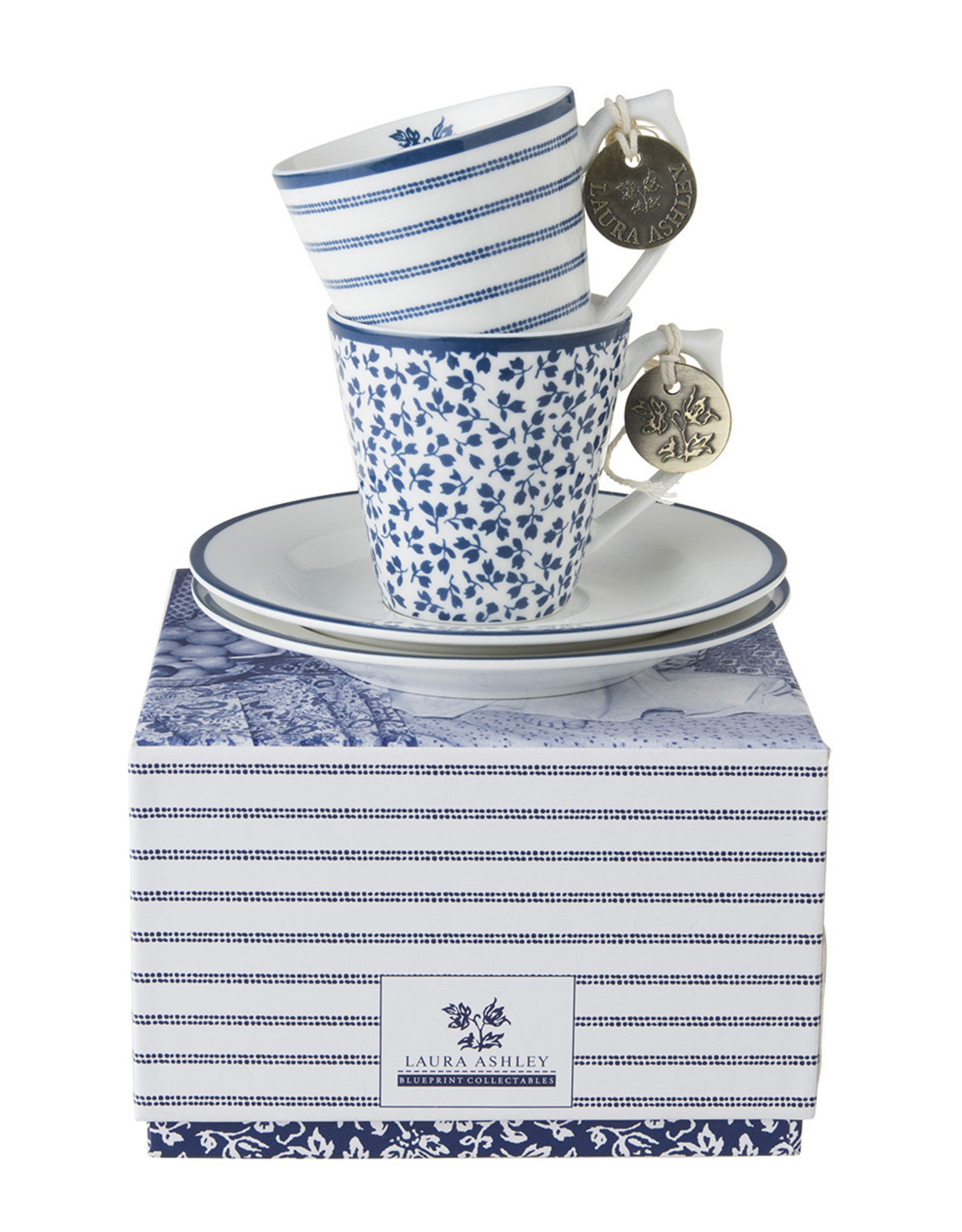 Laura Ashley Set van 2 kop & schotels espresso - Laura Ashley