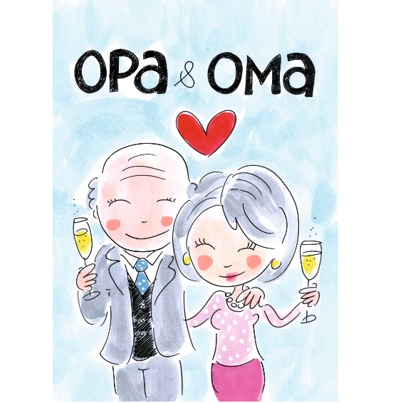 Uitgelezene Kaart A4 Opa & Oma - Blond Amsterdam - KunstZinnig Kado- en Woonwinkel TD-09