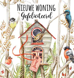 Nieuwe Woning Gefeliciteerd - Wenskaart Janneke Brinkman