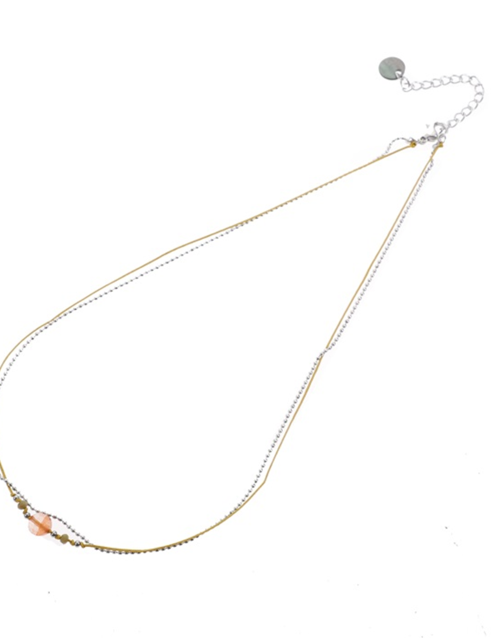 Go Dutch Label Ketting (N9302-06) coral zilver - Go Dutch Label