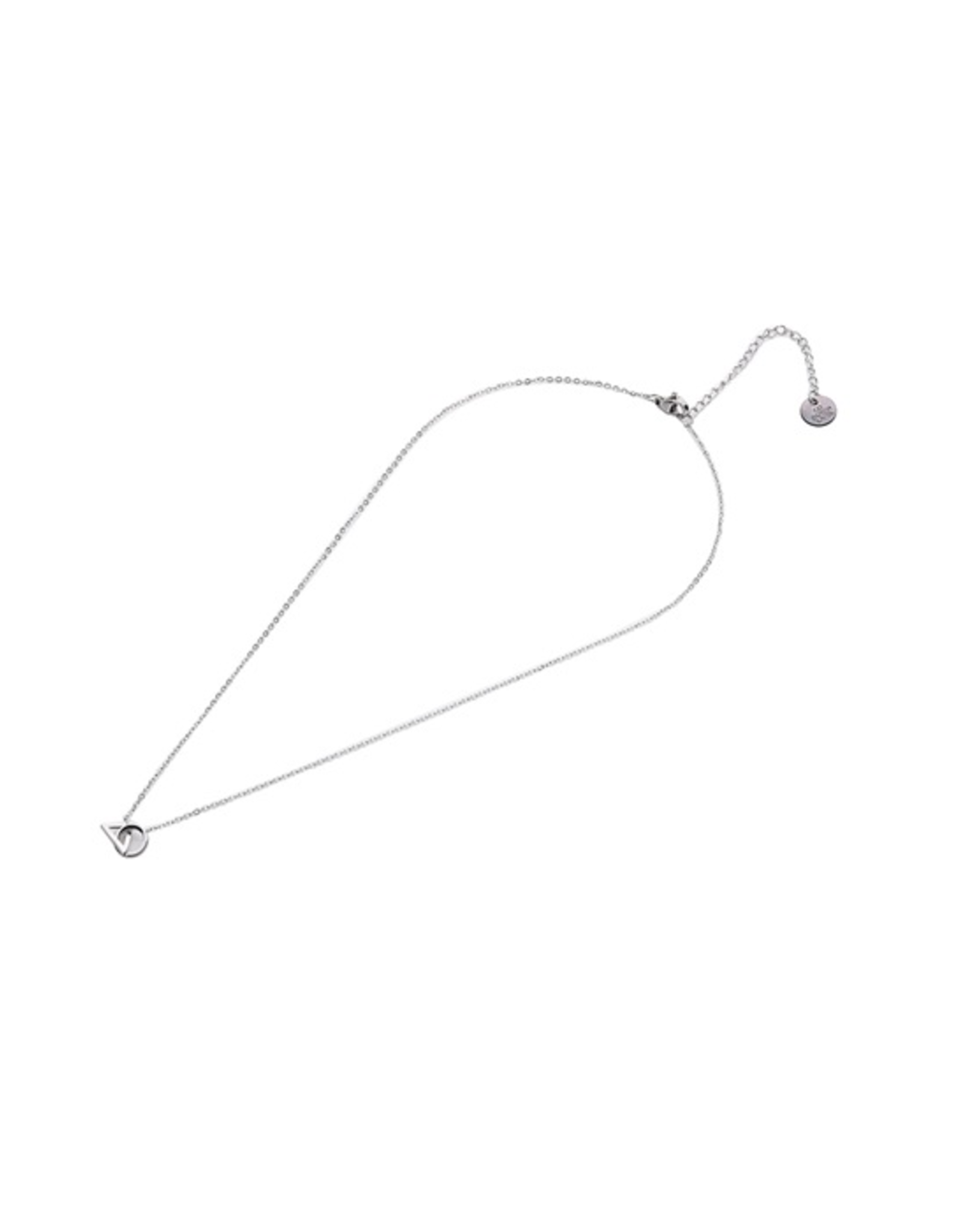 Ketting (N8027-1) driehoek cirkel Zilver - Go Dutch Label.