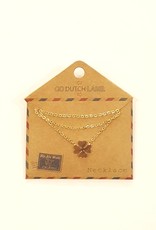 Day & Eve by Go Dutch Label Ketting (N9330-2) Klaver 14K goud - Day & Eve by Go Dutch Label