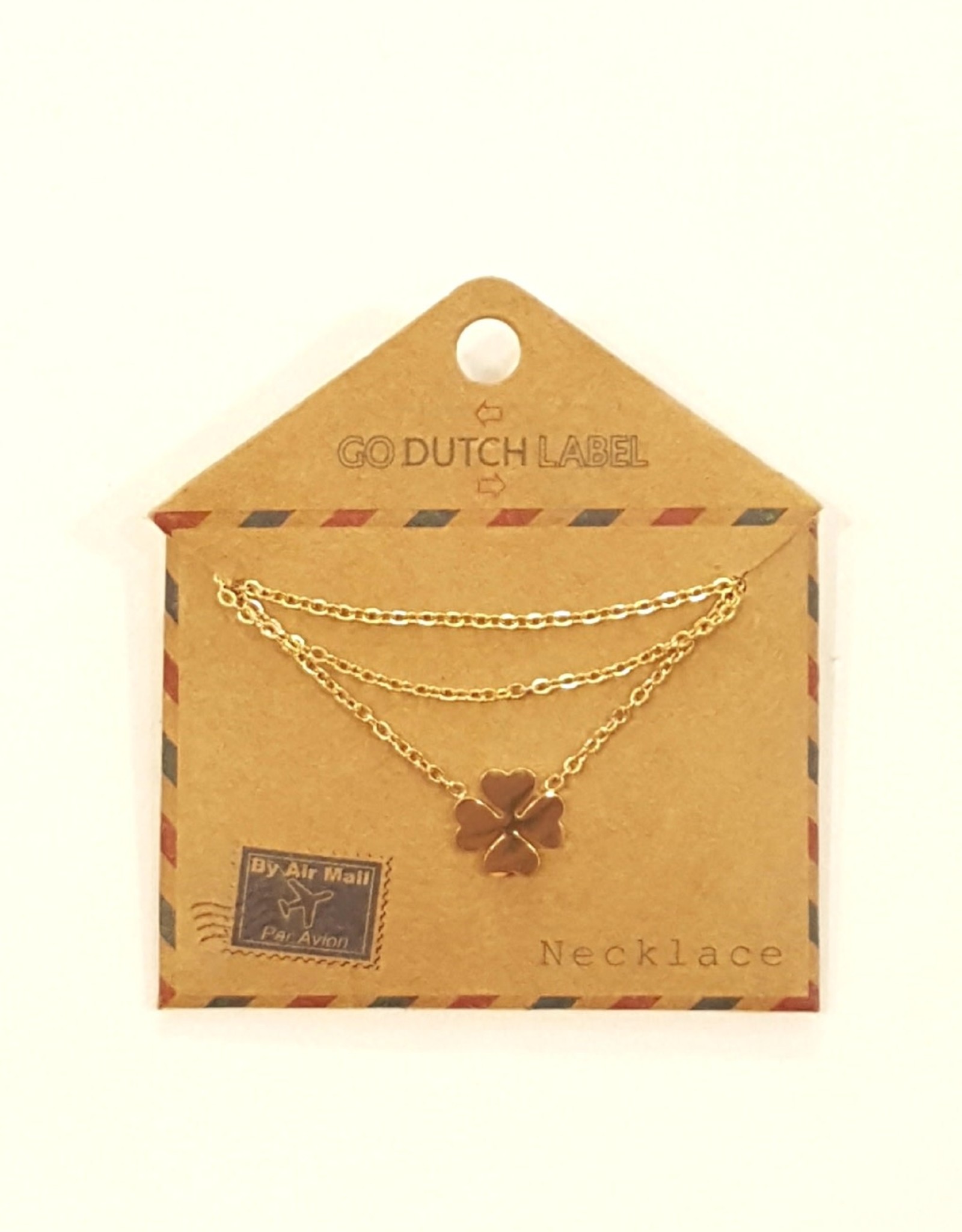 Day & Eve by Go Dutch Label Ketting (N9330-2) Klaver 14K goud - Day & Eve by Go Dutch Label