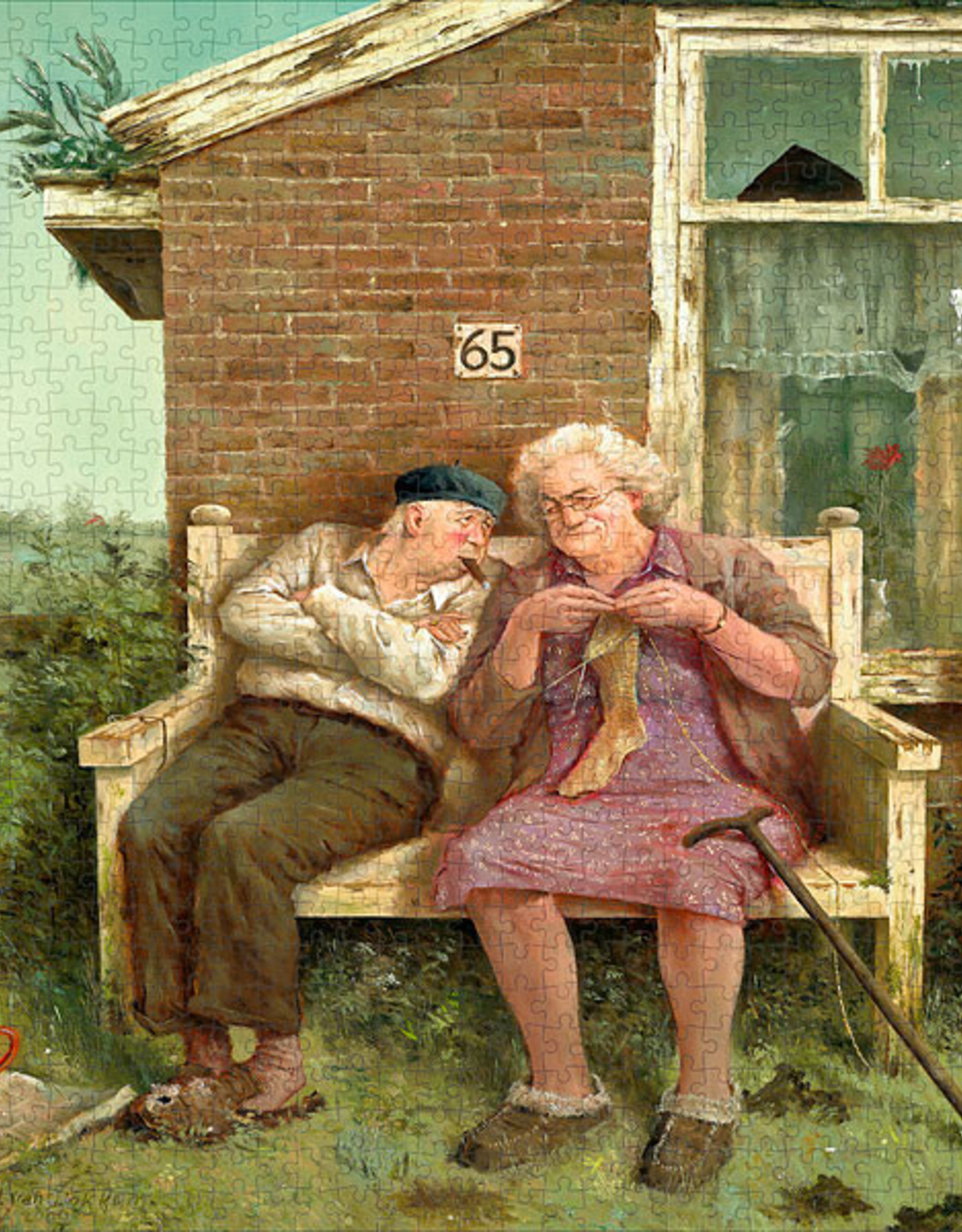 Puzzel "Liefde vergaat niet" Marius van Dokkum 48,5x54cm / 1000 pcs