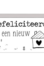 Cadeaudoosje Gefeliciteerd een nieuw Huis met Sleutel en Confetti