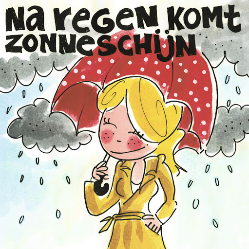 Na Regen komt Zonneschijn Wenskaart Blond Amsterdam - KunstZinnig Kado- en Woonwinkel