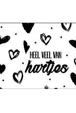 Heel veel van hartjes - Wenskaart Marshmallow