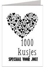 1000 kusjes speciaal voor jou - Wenskaart Marshmallow