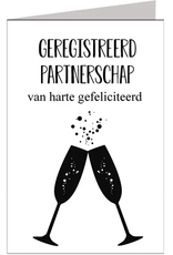 Geregistreerd partnerschap Van harte gefeliciteerd - Wenskaart Marshmallow