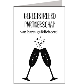 Geregistreerd partnerschap Van harte gefeliciteerd - Wenskaart Marshmallow