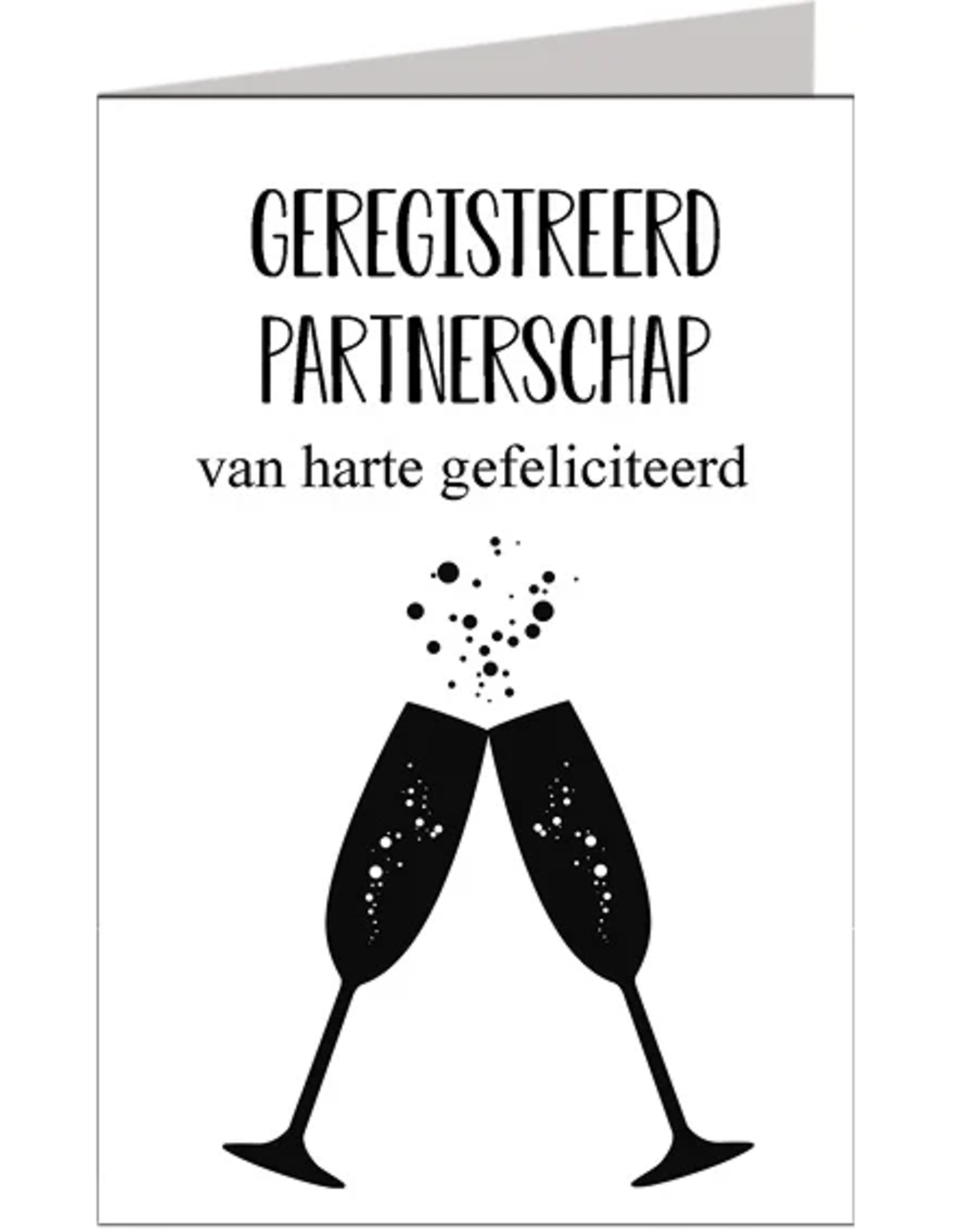 Geregistreerd partnerschap Van harte gefeliciteerd - Wenskaart Marshmallow