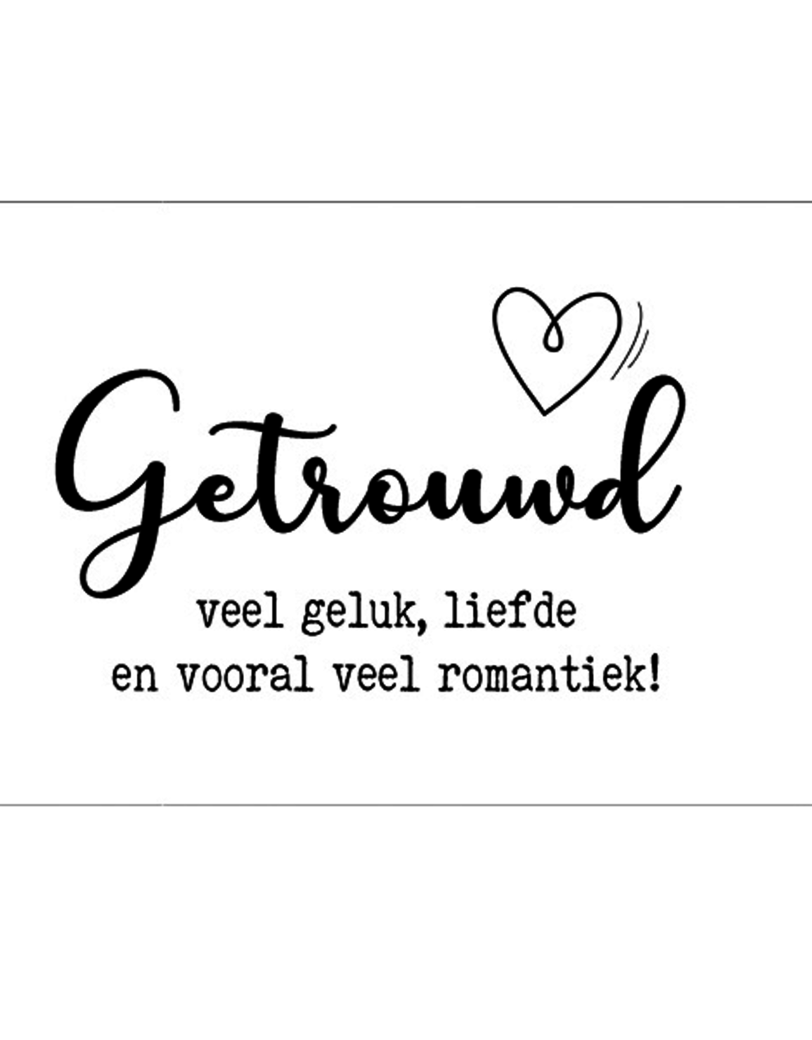 Getrouwd veel geluk, liefde en vooral veel romantiek! - Wenskaart Marshmallow