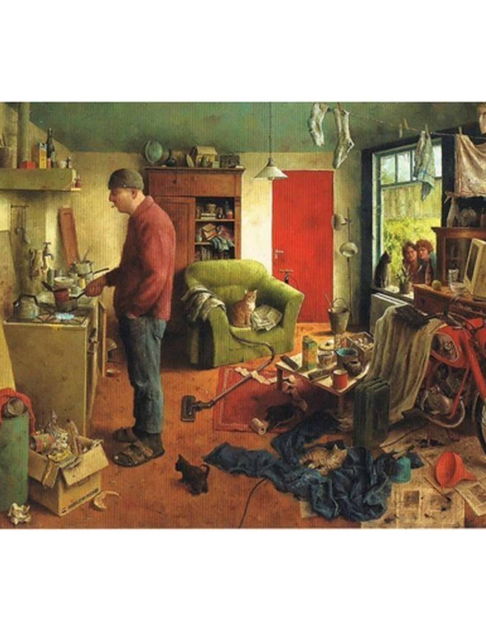 Mannenhuishouding - Wenskaart Marius van Dokkum