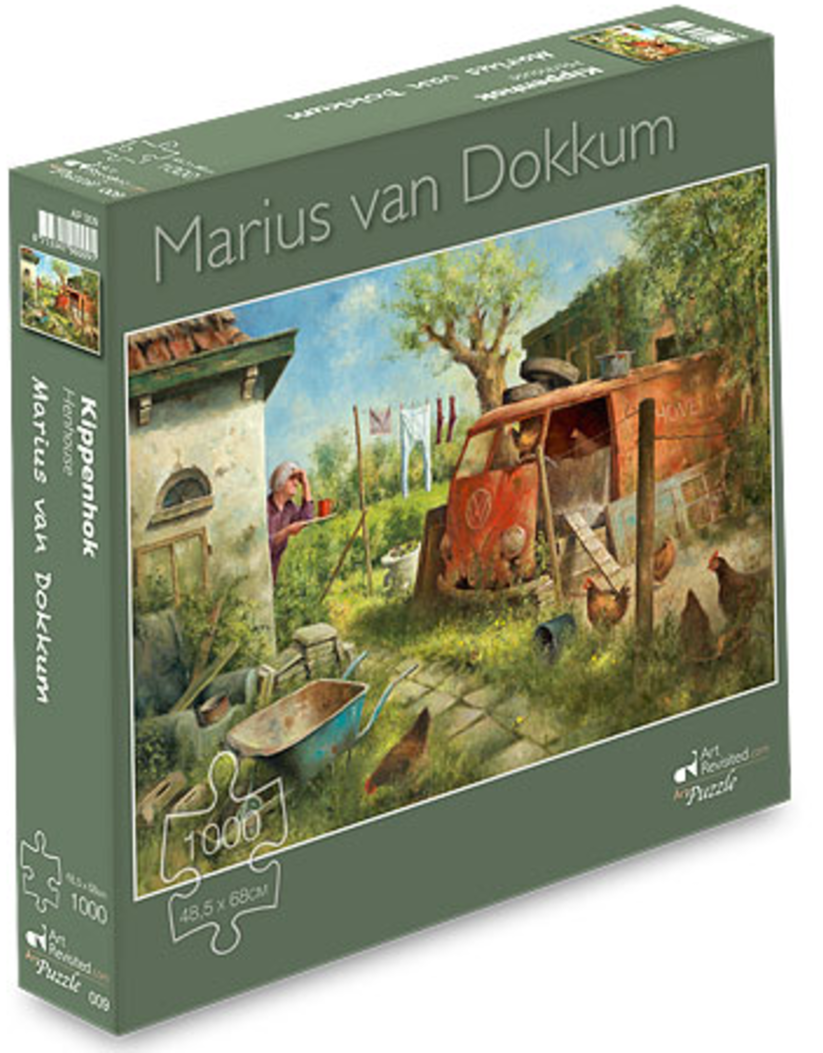 Puzzel "Kippenhok" Marius van Dokkum 48,5x68cm / 1000 pcs