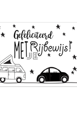 Gefeliciteerd met je Rijbewijs -  Wenskaart Cheesecake