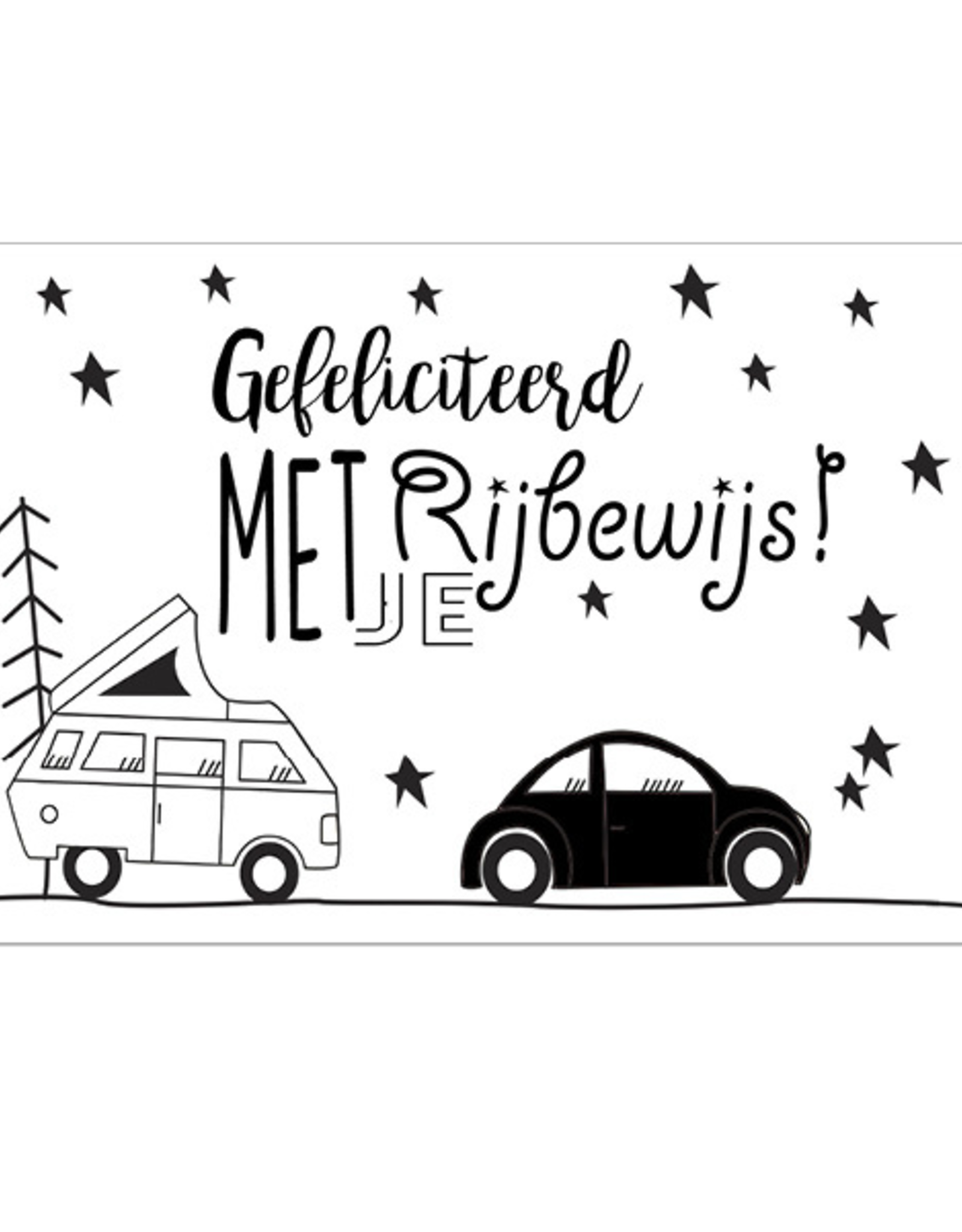 Gefeliciteerd met je Rijbewijs -  Wenskaart Cheesecake