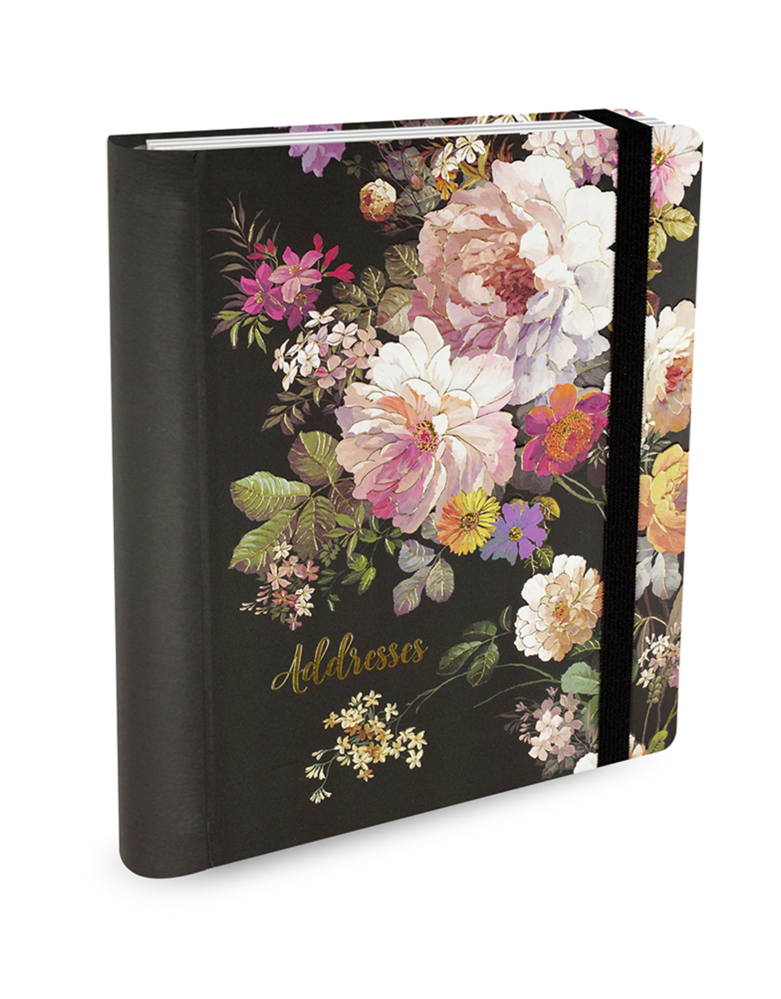 Adresboek A5 Peter Pauper Midnight Floral - Comello