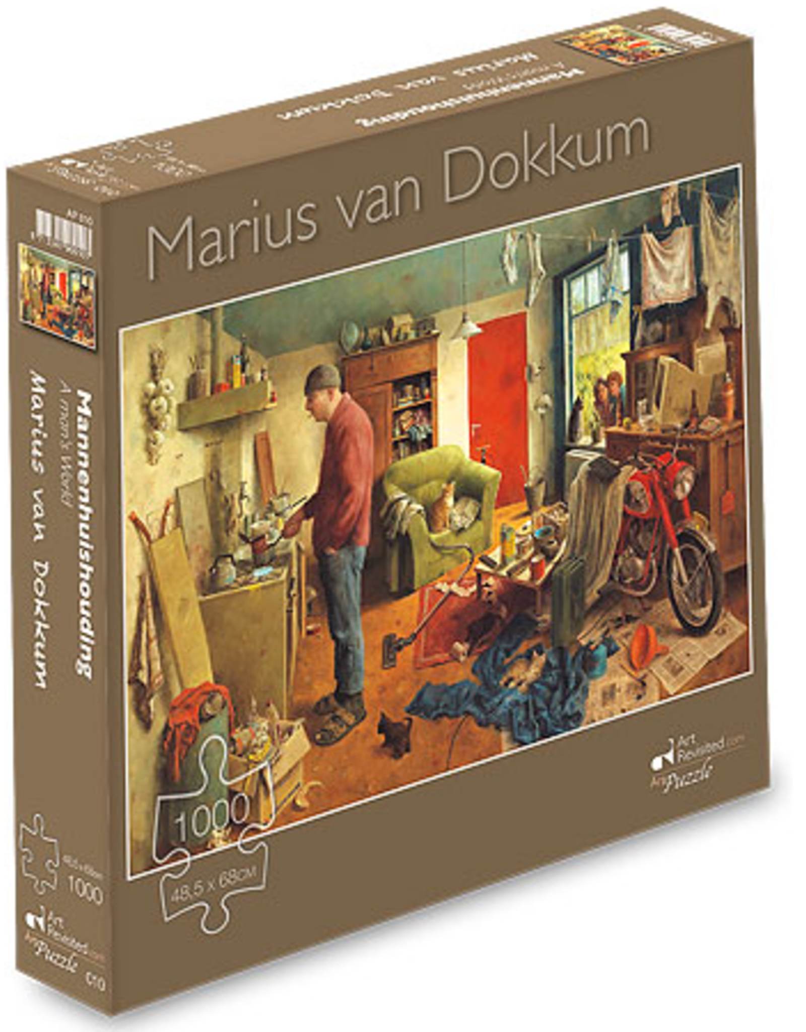 Puzzel "Mannenhuishouding" Marius van Dokkum 48,5x68cm / 1000 pcs
