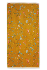 Pip Studio Handdoek groot Les Fleurs geel 70x140cm - Pip Studio