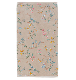 Pip Studio Handdoek Les Fleurs 55x100cm khaki - Pip Studio