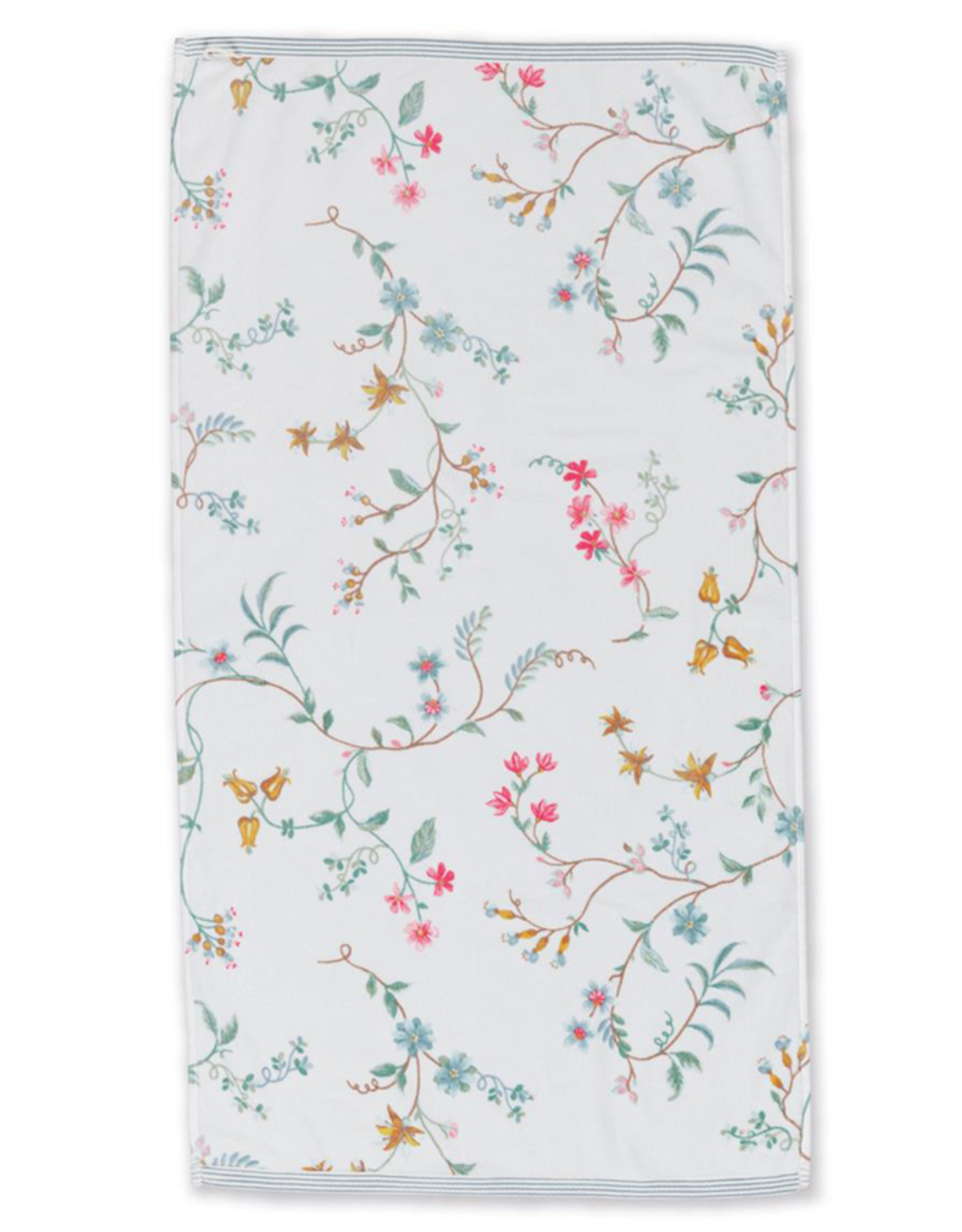 Pip Studio Handdoek Les Fleurs 55x100cm wit - Pip Studio