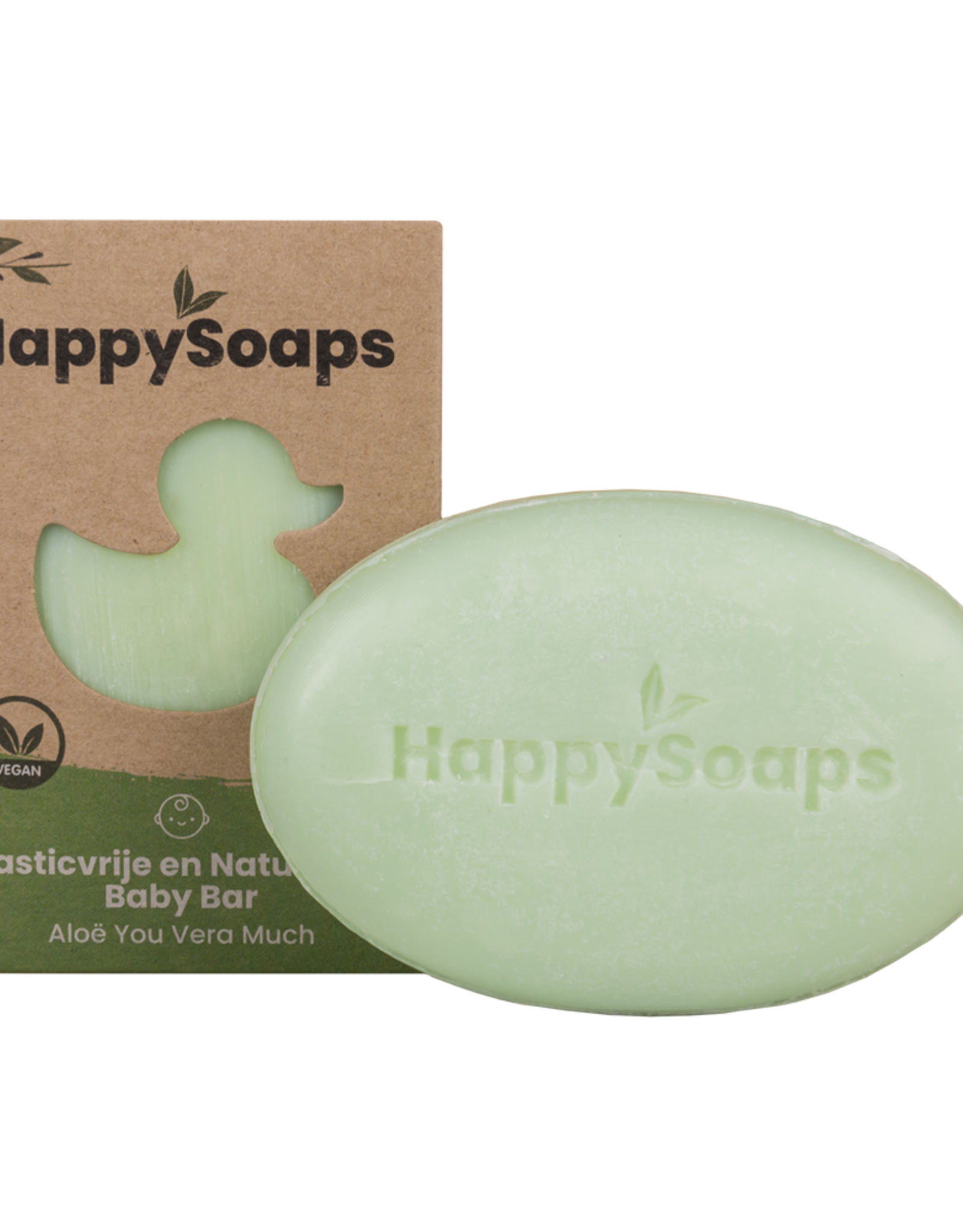HappySoaps Baby Shampoo en Body Wash Bar Aloë You Vera Much - HappySoaps