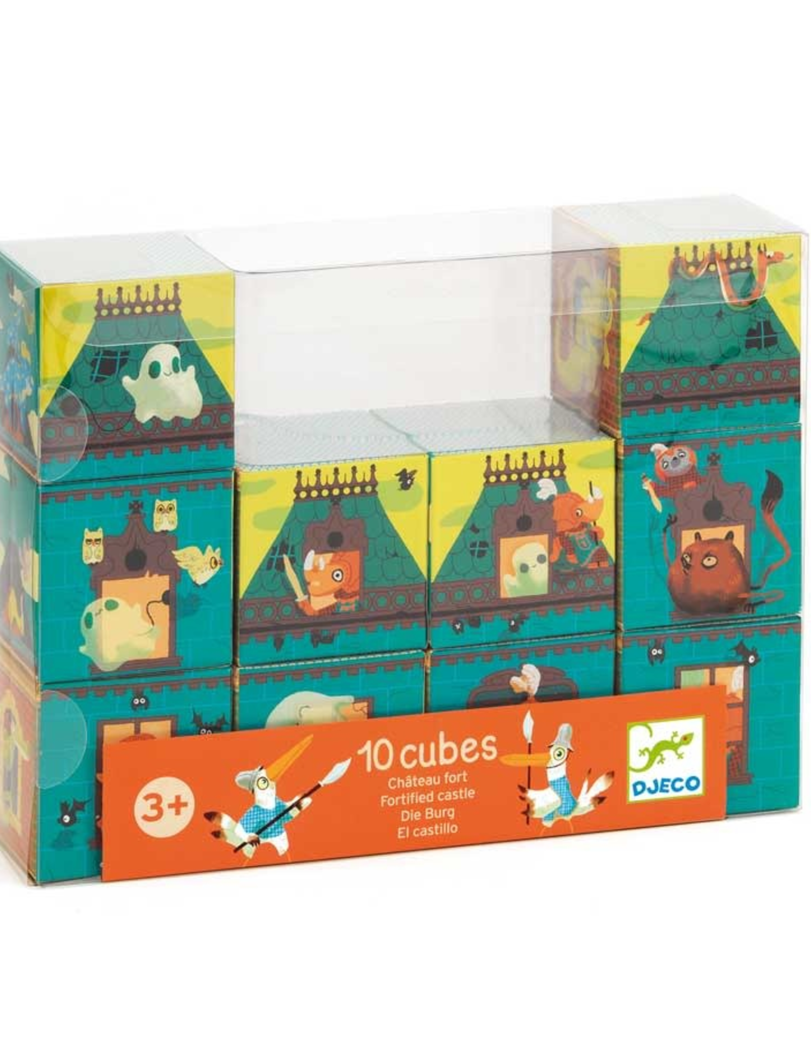 Djeco Blokken puzzel 10delig Kasteel blauw +3jr - Djeco