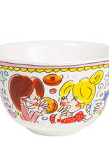 Blond Amsterdam Kom roze rand 14cm "Even Bijkletsen" - Blond Amsterdam Blond Amsterdam Kom roze rand 14cm "Even Bijkletsen" - Blond Amsterdam