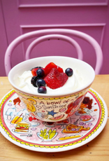 Blond Amsterdam Kom roze rand 14cm "Even Bijkletsen" - Blond Amsterdam Blond Amsterdam Kom roze rand 14cm "Even Bijkletsen" - Blond Amsterdam