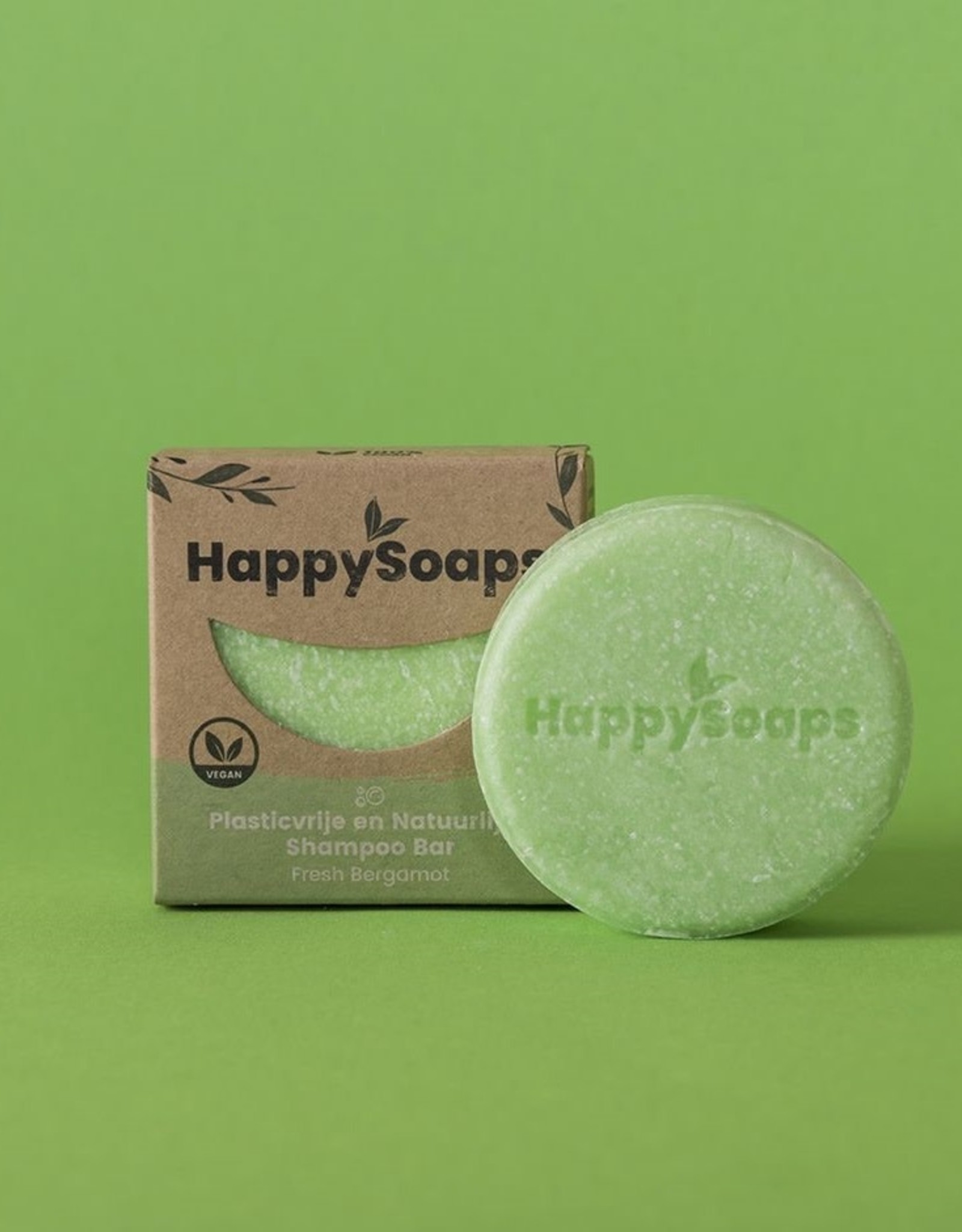 HappySoaps Shampoo Bar Fresh Bergamot 70gram - HappySoaps
