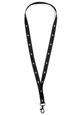 Zoedt Keycord / Sleutelhanger zwart met dots en hartjes patroon - Zoedt