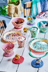 Rice Bord rond 22cm Jungle print roze - Rice Rice Bord rond 22cm Jungle print roze - Rice