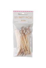 Rice Party Prikkers met Schelpjes (25stuks) - Rice