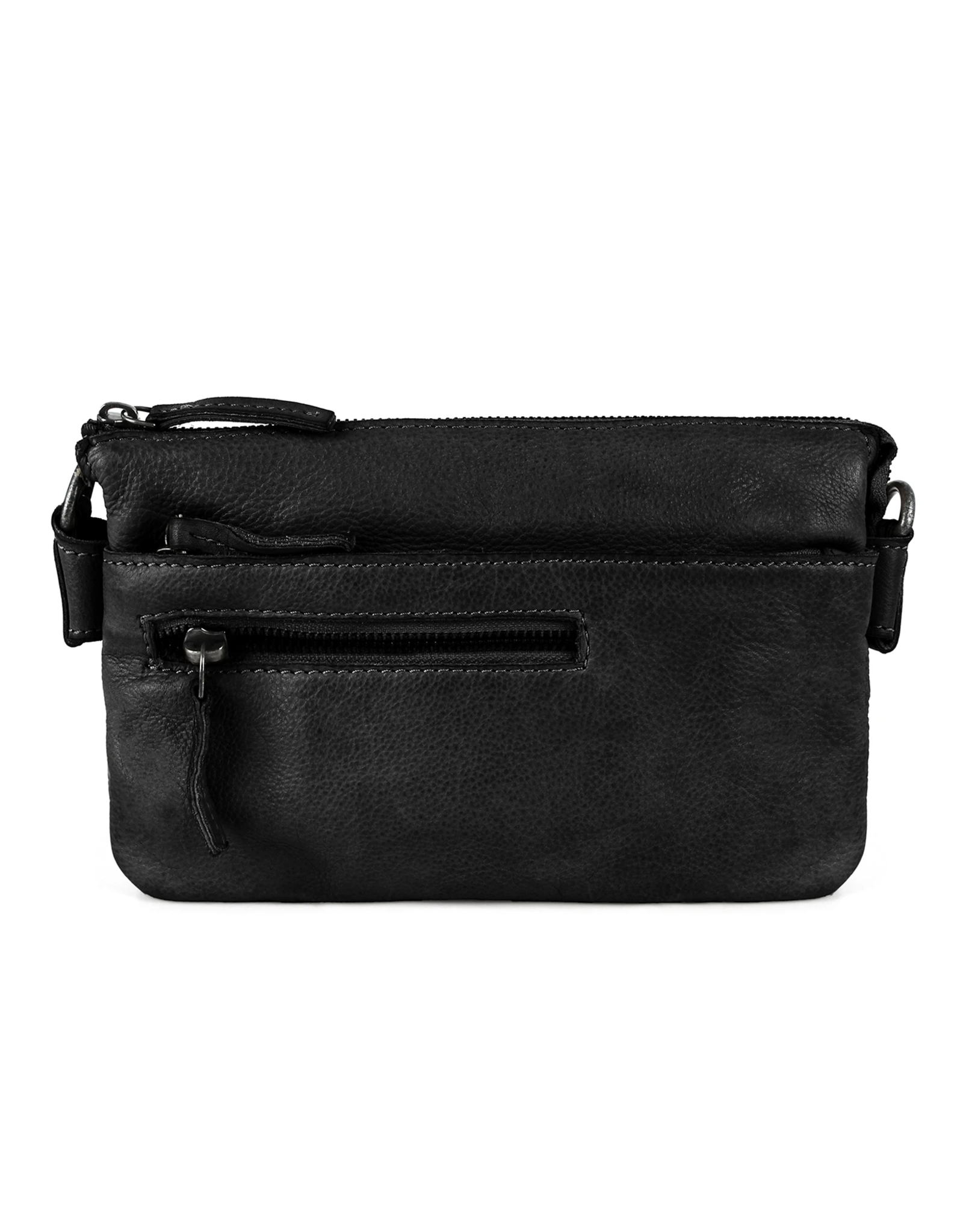 DSTRCT Schoudertas Harrington Road Leer Zwart - DSTRCT