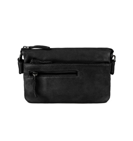 DSTRCT Schoudertas Harrington Road Leer Zwart - DSTRCT