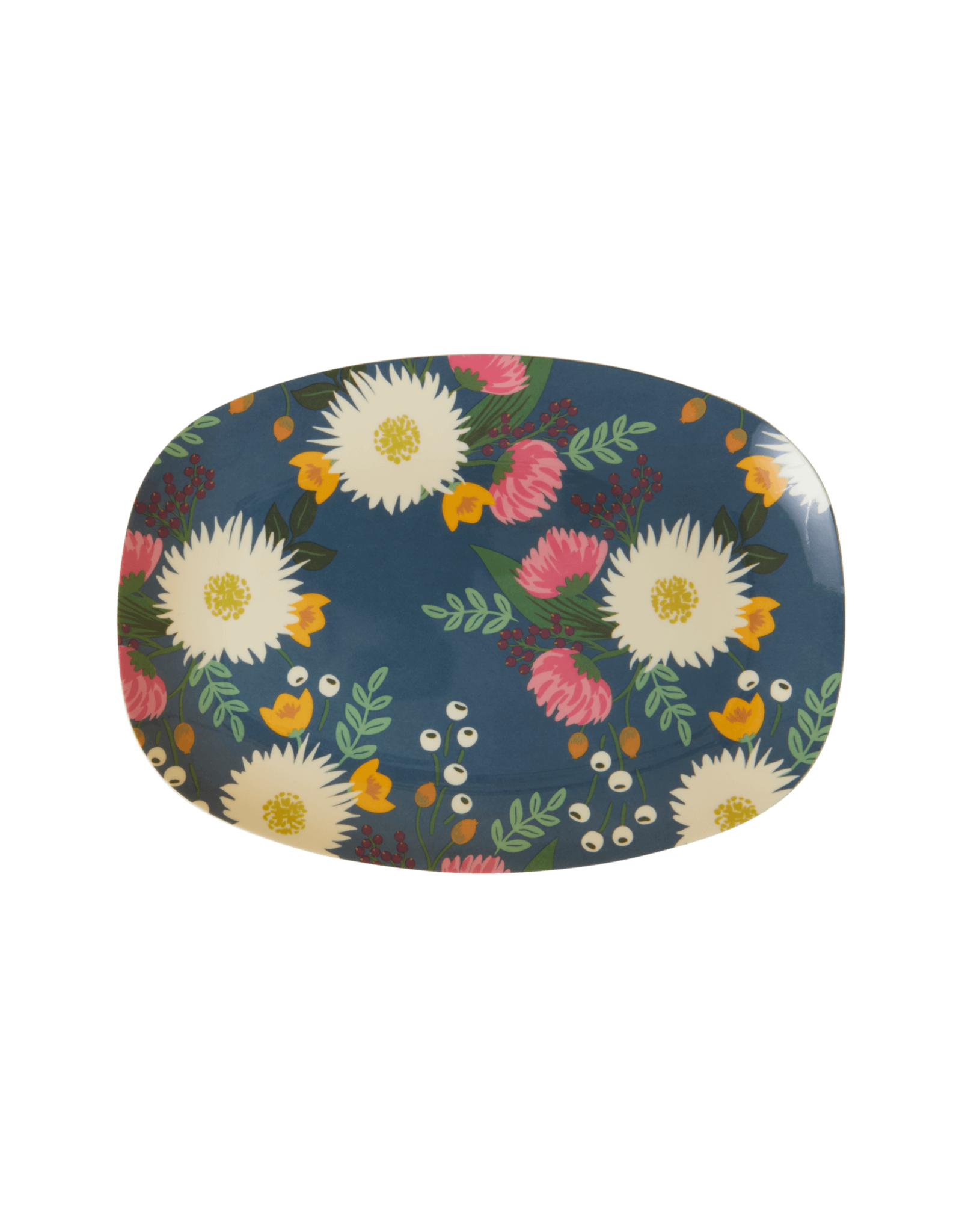 Rice Bord ovaal Melamine met Bouquet Print small - Rice