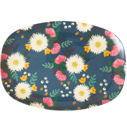 Rice Bord ovaal Melamine met Bouquet print - Rice