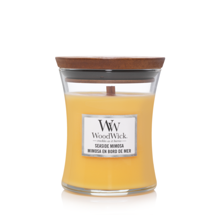 Kaars WoodWick "Seaside Mimosa" Medium WoodWick KunstZinnig Kado