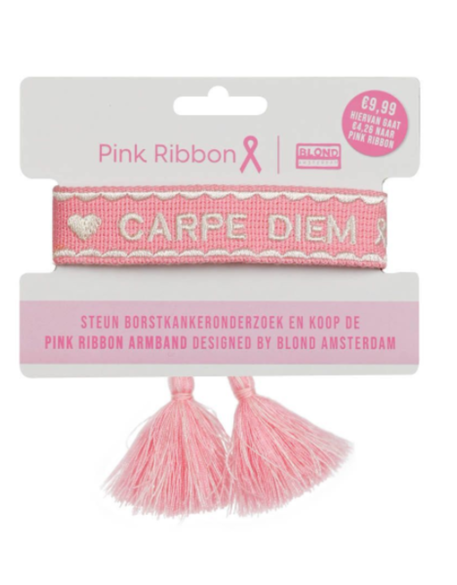 Blond Amsterdam Pink Ribbon Armband "Carpe Diem" - Blond Amsterdam