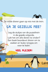 Boek en Puzzeltrein Wilde Dieren +3jr - Lantaarn Publishers
