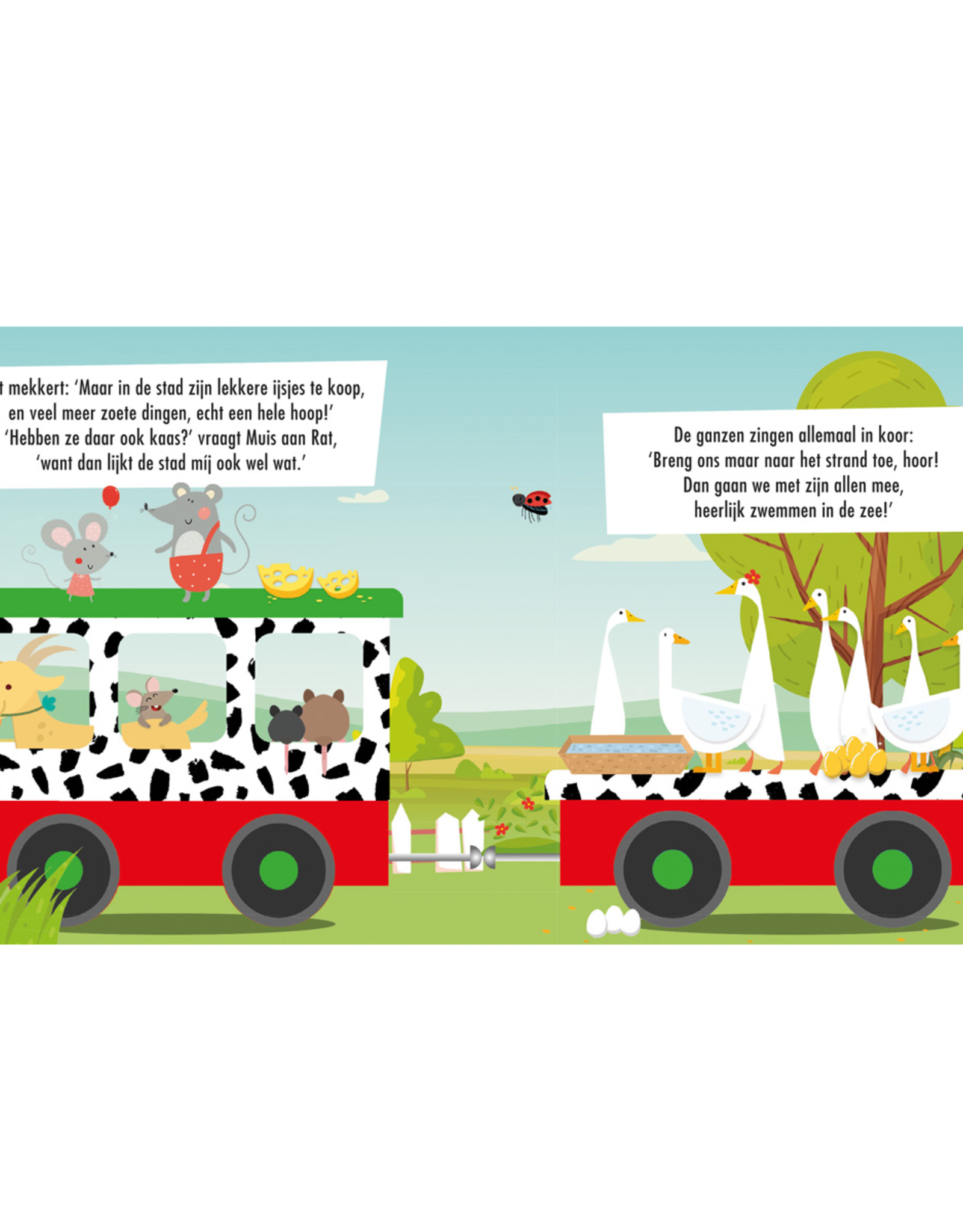 Boek en Puzzeltrein Boerderijdieren +3jr - Lantaarn Publishers