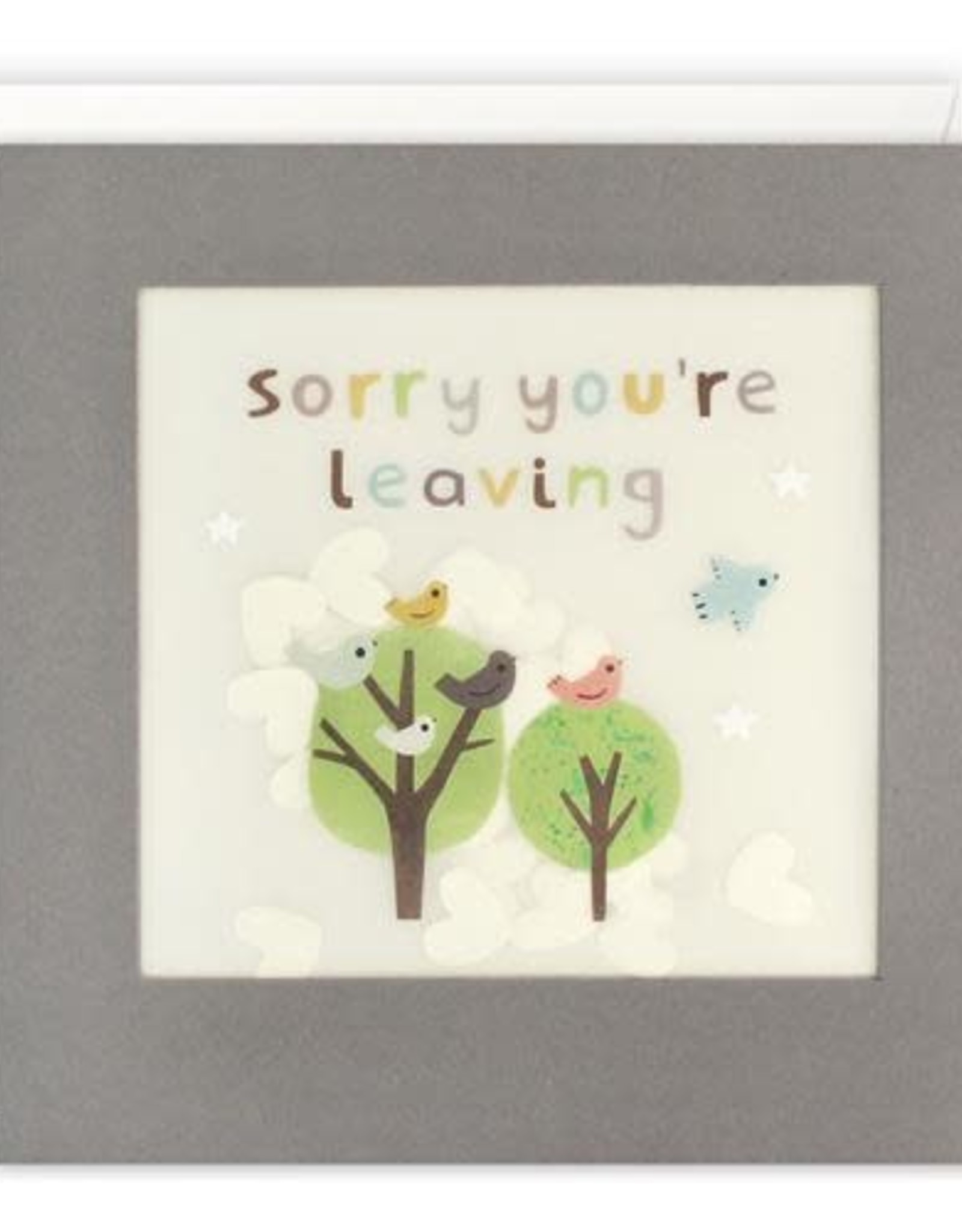 Sorry You're Leaving! - Wenskaart Paper Shakies