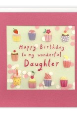 Happy Birthday Daughter!- Wenskaart Paper Shakies