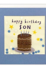 Happy Birthday Son! - Wenskaart Paper Shakies
