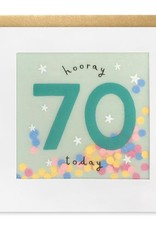 Hooray 70 Today - Wenskaart Paper Shakies