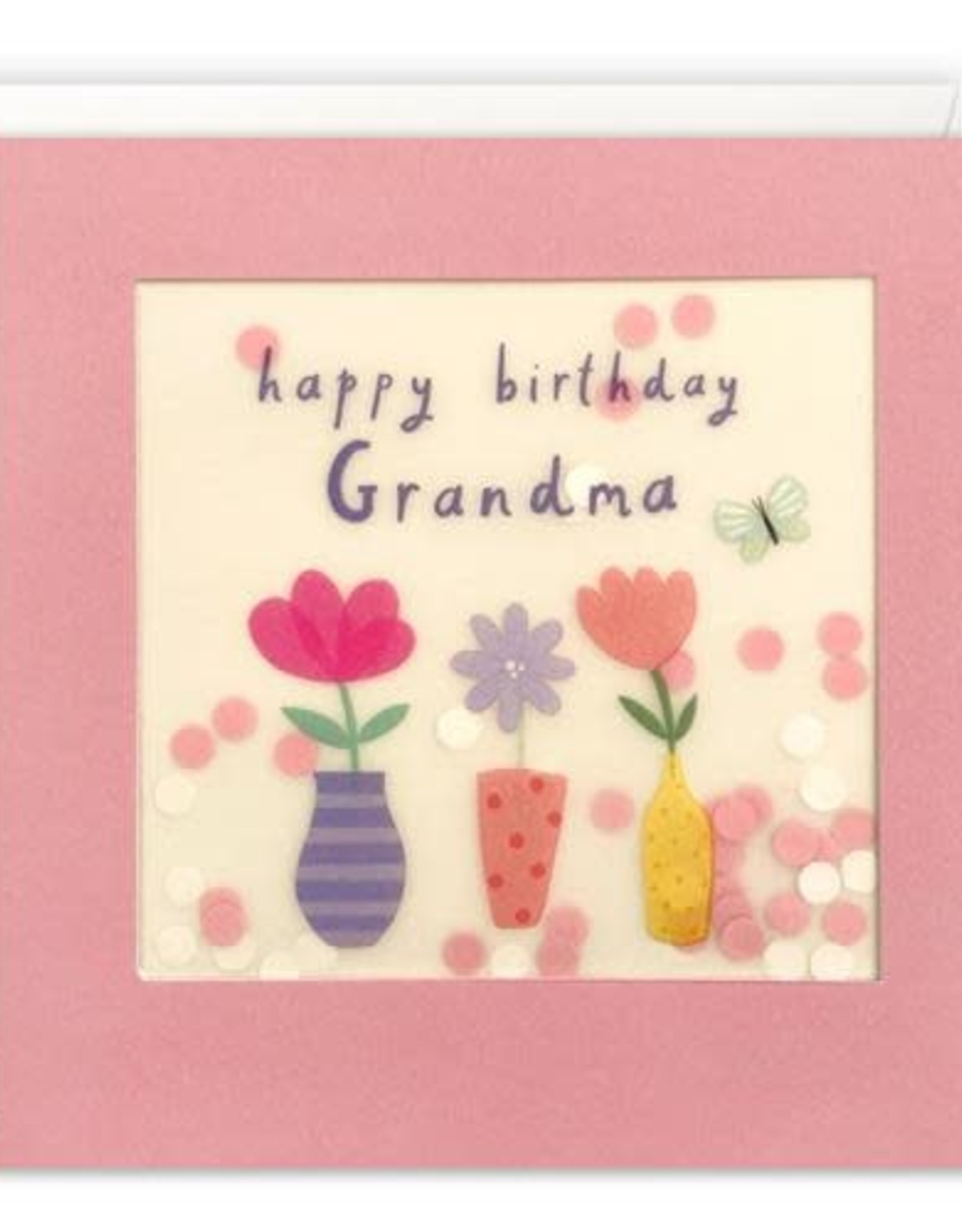 Happy Birthday Grandma - Wenskaart Paper Shakies