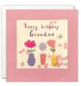 Happy Birthday Grandma - Wenskaart Paper Shakies